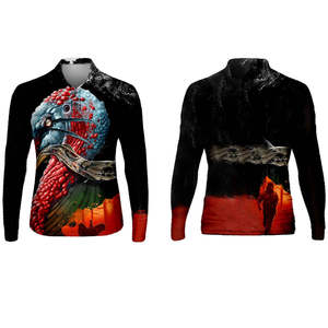 Camisa de Pesca de Algodón con Protección Solar UPF 50, Impresión por Transferencia de Calor Personalizada, Antibacteriana, Color Personalizado - Product Image 6