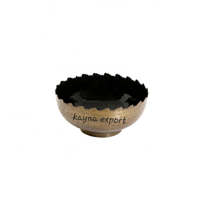 Bol de service en acier inoxydable le plus vendu artisanat en laiton plaqué émail finition pour la maison Restaurant décor fête métal Durable - Product Image 1