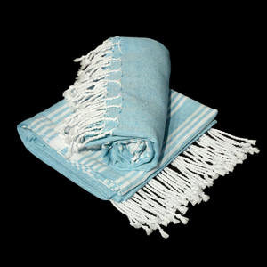 Fouta Serviette Rayée Doux 100% Coton Écologique Serviette de Luxe à Séchage Rapide avec Design de Logo Personnalisé pour la Plage Exportateur en Inde - Product Image 6