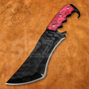 Cuchillo Tracker de Acero D2 con Recubrimiento de Polvo Negro Hecho a Mano de Primera Calidad, Cuchillo de Supervivencia y Caza Táctica de Espiga Completa, Fabricado por OEM - Product Image 3