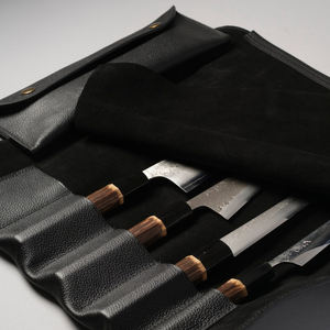 Étui à couteaux de cuisine en cuir fait main, sur mesure, de haute qualité, pour chef, LKR-0259 - Product Image 3