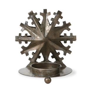 Snowflake <b>Tealight</b> <b>Holder</b> Antique Brass Gold Candle <b>Holder</b> for Christmas Set Christmas decoration & Gifting Candle Votive <b>Holder</b> - Product Image 1