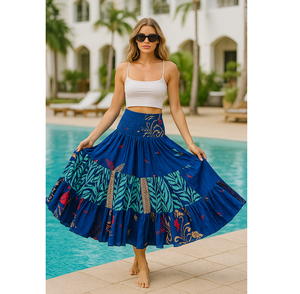 Recycle Silk Flared <b>Long</b> <b>Skirt</b> Comfortable Breathable & Eco friendly Floor Length <b>Skirt</b> For Daily Wear Buy Direct From Supplier - Product Image 1