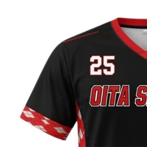 Maillot de lacrosse unisexe noir et rouge en polyester, coupe athlétique, léger, uniforme sportif, vêtements d'entraînement pour équipe - Product Image 5