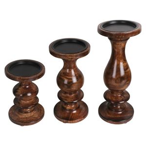 Candélabre Cœur en Bois de Noyer et Laiton, Style Nordique de Luxe, Porte-bougie Conique Unique, Centre de Table pour Mariage et Décoration Intérieure Esthétique - Product Image 4