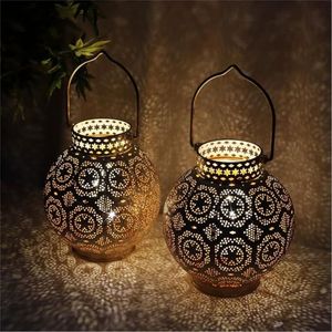 Handcrafted Metal <b>Lantern</b> <b>Candle</b> Holder Vintage Style Moroccan Lamp for Living Room Garden Patio Wedding Table Centerpiece Decor - Product Image 1