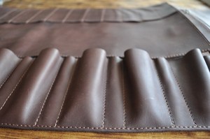 Bolsa de Herramientas Portátil Ligera de Cuero Genuino, Estuche Enrollable para Lápices de Cuero Auténtico, Bolsa de Herramientas Enrollable Multiusos Clásica - Product Image 6