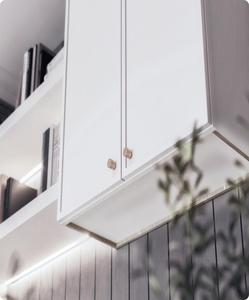 ตู้ครัวไม้เนื้อแข็งสีอ่อนระดับพรีเมียม พร้อมแผ่นไม้อัด-ดีไซน์ทันสมัย - Product Image 6