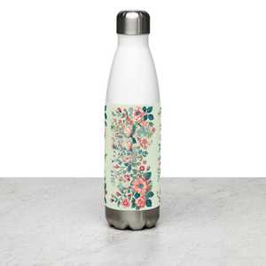 Botella de agua de acero inoxidable con diseño mediterráneo, de doble pared, portátil, para viaje, con tapa. - Product Image 2