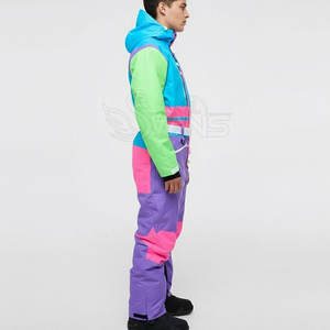 Combinaison de ski à capuche de qualité supérieure, imperméable 10 000 mm, écologique et respirante pour hommes, pour une utilisation en extérieur par temps extrêmement froid - Product Image 3