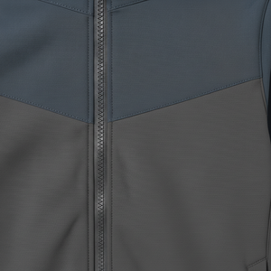 Chaqueta Softshell con Capucha para Hombre, Color Gris Marino, Cortavientos, con Cierre de Cremallera, Diseño Color Block, Estilo Deportivo, para Otoño - Product Image 6