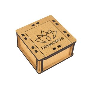 กล่องใส่แหวนคู่ไม้พรีเมียมบุผ้ากำมะหยี่ – กล่องโชว์และกล่องของขวัญสุดหรูสำหรับแหวนหมั้นหรือแหวนแต่งงาน กล่องไฟสำหรับแหวน - Product Image 3