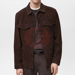Timeless Casual Winter <b>Suede</b> <b>Leather</b> <b>Jacket</b> Stand Front Breathable Windproof Refined Texture Comfortable Wear Designed for - Product Image 3