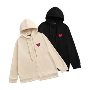 Sudadera con Capucha Personalizada con Logotipo, Color Beige Blanco Sólido, 100% Algodón, para Hombre, con Bolsillo, Corte Regular, Moda Otoñal - Product Image 1