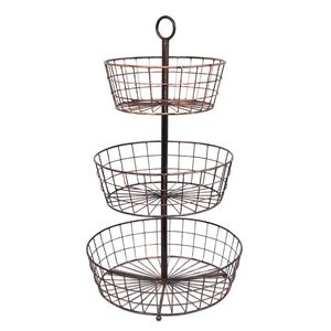 Cesta de Frutas Redonda Grande Personalizable de Hierro para Encimera de Cocina, Almacenamiento de Frutas Frescas, Organizador Decorativo para Mesa de Comedor - Product Image 3