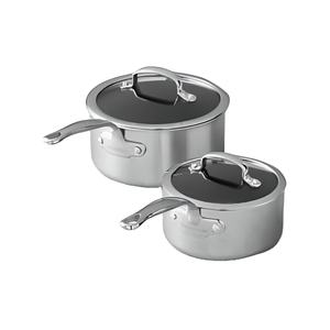 Casserole en acier inoxydable avec couvercle en verre, poignée résistante à la chaleur, marmite de cuisson durable pour la maison, la cuisine, le restaurant, l'hôtel, utilisation professionnelle - Product Image 1