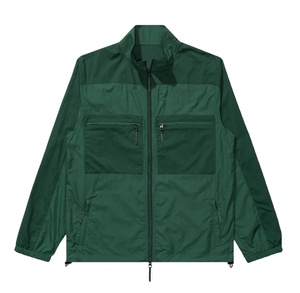 Men's Breathable Nylon Windbreaker Solid Color Full Zipper Street Wear Plus Size Lightweight Jacket For <b>Running</b> Embroidery - Product Image 1