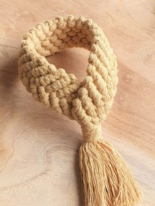 Serviette ronde en macramé pour décoration de table de mariage - Product Image 3