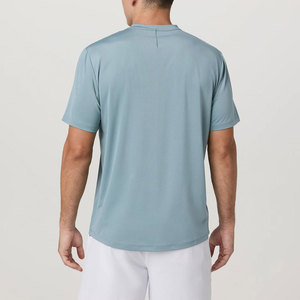 T-shirt personnalisé en polyester pour homme, vêtements de sport pour entraînement en salle de sport professionnel, innovation de vêtements athlétiques de nouvelle génération, vêtements de base haut de gamme OEM - Product Image 2