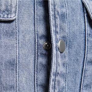 Chaqueta Vaquera de Invierno para Hombre, de Moda y Más Vendida, con Proceso de Desgarro, Cuello Vuelto, Ecológica, Impermeable y Cortavientos - Product Image 2