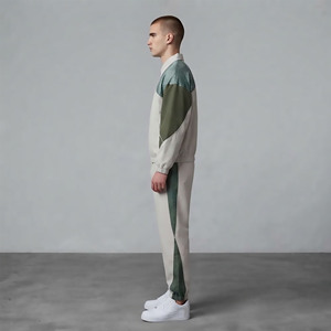 Custom Jogger <b>Men</b> Cropped Hoodies Windbreaker Full Zipper Nylon Polo Shirt Athletic <b>Sweat</b> <b>Pant</b> and Hoodie Set Tracksuits for <b>Men</b> - Product Image 5