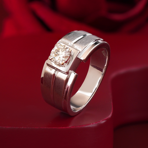 Bague solitaire pour homme en or jaune 14 carats avec diamant de laboratoire taille ronde, clarté VVS-VS DEF, monture à griffes, bijoux fins pour mariage - Product Image 2