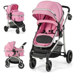Cochecito de Bebé de Lujo Personalizado con Cuatro Ruedas, Asiento de Coche Plegable 3 en 1, Cochecito de Viaje con Estructura de Acero Inoxidable y Tela de Lino - Product Image 3