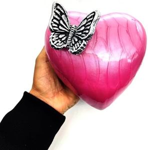 Urna Conmemorativa de Aluminio Premium en Forma de Corazón para Guardar Cenizas, Elaborada con Detalles Artísticos y Acabado Suave - Product Image 2