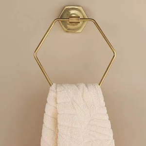 Contemporary Bathroom Metal Towel <b>Ring</b> For Towel <b>Storage</b> With Minimalist Design And Long Lasting Durable Finish - Product Image 1