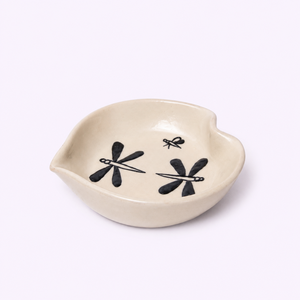 Ceramic Heart <b>Decorative</b> Dinner <b>Plate</b> Asian Zen Design On-Glazed Technique Dishwasher Safe Non-Toxic Food Grade - Product Image 1