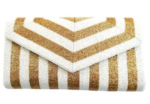 Pochette de soirée professionnelle faite à la main avec perles, brodée, style tendance et luxueux, robuste, légère, portable et écologique - Product Image 4