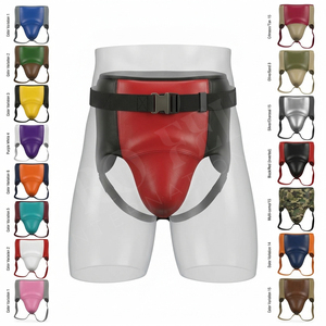 Men's Relaxed Fitted PU Leather Boxing Groin Guard MMA Protective Cup Gear Muay Thai Kickboxing Training Groin Protector Pads - Product Image 1