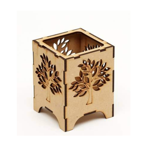 Portaplumas de MDF, Portaplumas y Portalápices de MDF con Corte Láser Personalizado, Organizador de Escritorio, Portaplumas Promocional - Product Image 1