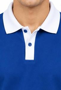 Chemise Oxford pour homme, 100% coton, couleur unie, manches courtes, coupe classique, boutonnée, respirante, séchage rapide, tricotée - Product Image 4