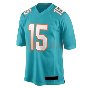 Camiseta de fútbol personalizada, color turquesa, diseño único, manga corta, transpirable, cuello redondo, nombre personalizado, número 100% - Product Image 1
