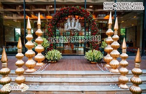 งานตกแต่งเวทีพิธีบรรลุนิติภาวะแบบอินเดียใต้ งานแต่งงานแบบศรีลังกา พิธีฮัลดี ตกแต่งเวทีสไตล์ดั้งเดิมสำหรับงานบรรลุนิติภาวะ - Product Image 4