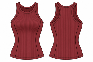 Women's Yoga Tank <b>Top</b> Cropped Workout Built-In Bra Medium Support Removable Cups 4-Way Stretch Breathable Moisture-Wicking - Product Image 2