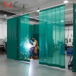 Bâche PVC ignifuge robuste pour la séparation des zones de soudage en usine, idéale pour la sécurité en atelier - Product Image 4