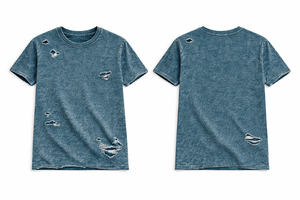 T-shirt personnalisé vintage délavé, couleur turquoise, en coton, unisexe, coupe oversize, streetwear, vierge, OEM, vente en gros - Product Image 5