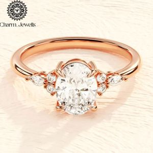 Bague de fiançailles pour femme Charm_Jewells en moissanite taille coussin, plaqué or 18 carats, sertissage classique à griffes, certifiée IGI, 3 grammes - Product Image 5