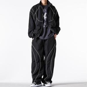 Conjunto Deportivo Reflectante para Hombre, Chaqueta Cortavientos Negra, Personalizable con Logotipo, de Poliéster Impermeable, Ecológico y Ligero, con Cierre - Product Image 5