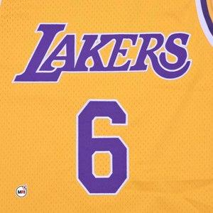 Maillot de basket-ball pour homme en polyester respirant à manches courtes avec numéro 6 au dos, couleur jaune, taille plus, vêtements de sport - Product Image 6