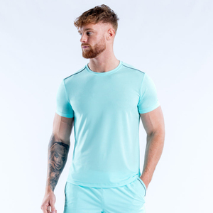 เสื้อยืดออกกำลังกายผู้ชาย ไอซ์คัลเลอร์ ดรายฟิต น้ำหนักเบา แขนสั้น สำหรับวิ่งและออกกำลังกาย ขายส่ง เสื้อยืดผู้ชายสำหรับฝึกซ้อม - Product Image 4