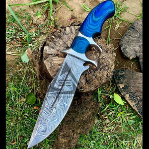 Couteaux Bowie de chasse en acier inoxydable de haute qualité avec manche en bois, personnalisables OEM, design unique, faible MOQ - Product Image 6