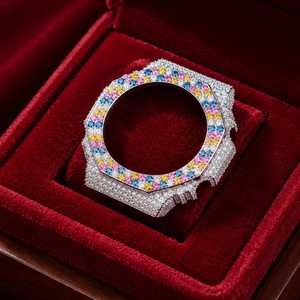 Bague de montre entièrement sertie de pierres précieuses colorées pour GA2100, accessoires de bijoux hip-hop pour hommes et femmes - Product Image 6