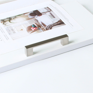 Factory Direct Modern Zinc Alloy Cabinet Handle Brushed <b>Bar</b> <b>Pull</b> <b>for</b> Kitchen Bathroom Bedroom Nightstands Square Design - Product Image 1