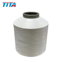 Fil de polyester DTY semi-mat entièrement torsadé 150D/48F 280TPM blanc brut pour le tissage textile