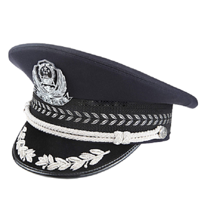 Gorras de Comandante Bordadas con Rayas de Poliéster, Personalizadas, a Bajo Precio, Venta al Por Mayor Profesional, Hechas en India, Phoenix - Product Image 2