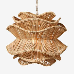 Handwoven <b>rattan</b> <b>lamp</b> <b>shades</b> for warm ambient lighting and interior decor offered to OEM buyers crafted from natural <b>rattan</b> - Product Image 1