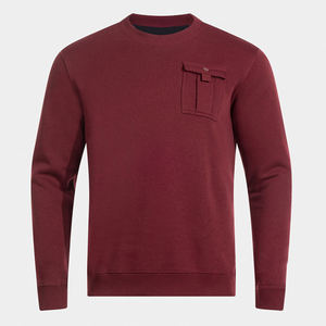 เสื้อสเวตเชิ้ตคอกลมปักลายแบบเรียบง่าย เสื้อฮู้ดดี้ผู้ชายแบบสั่งทำ เสื้อสเวตเชิ้ตสีดำสำหรับผู้ชาย - Product Image 1